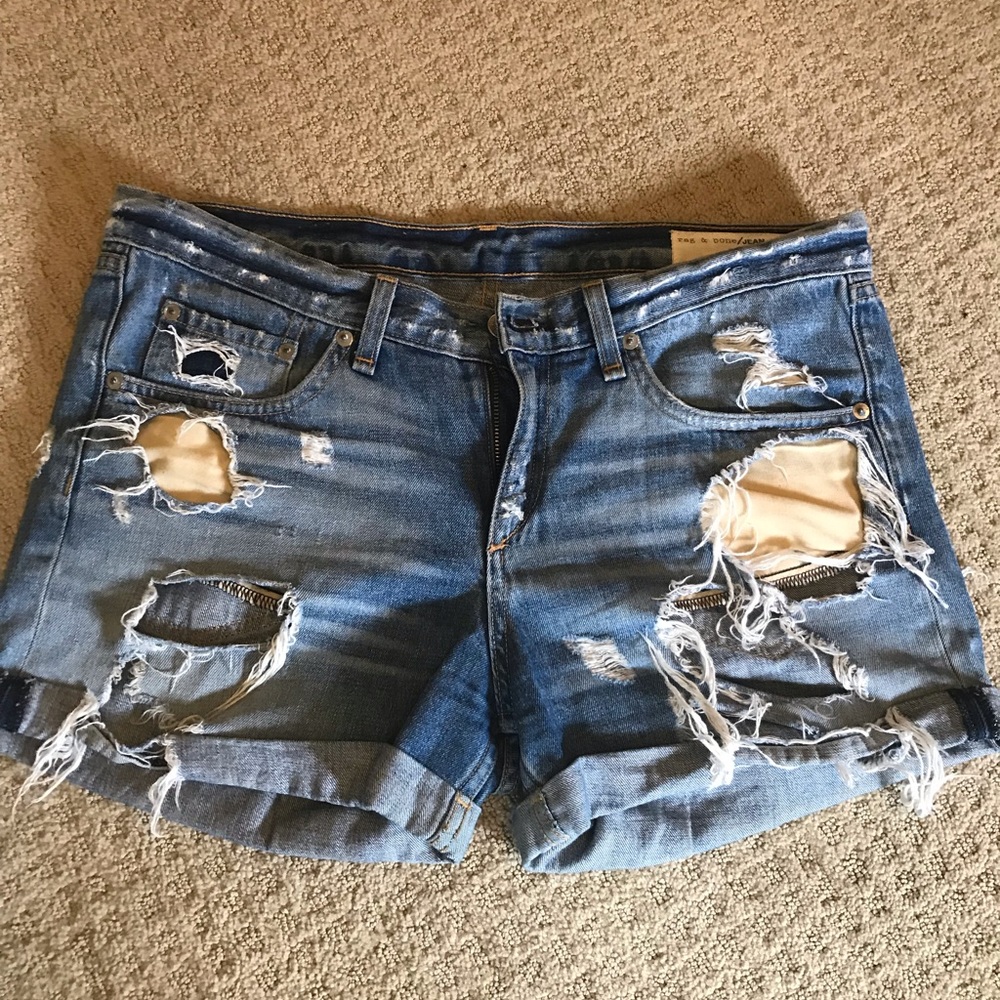Distressed Denim shorts
